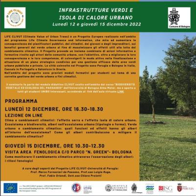 Seminario "Infrastrutture verdi e isola di calore urbano"